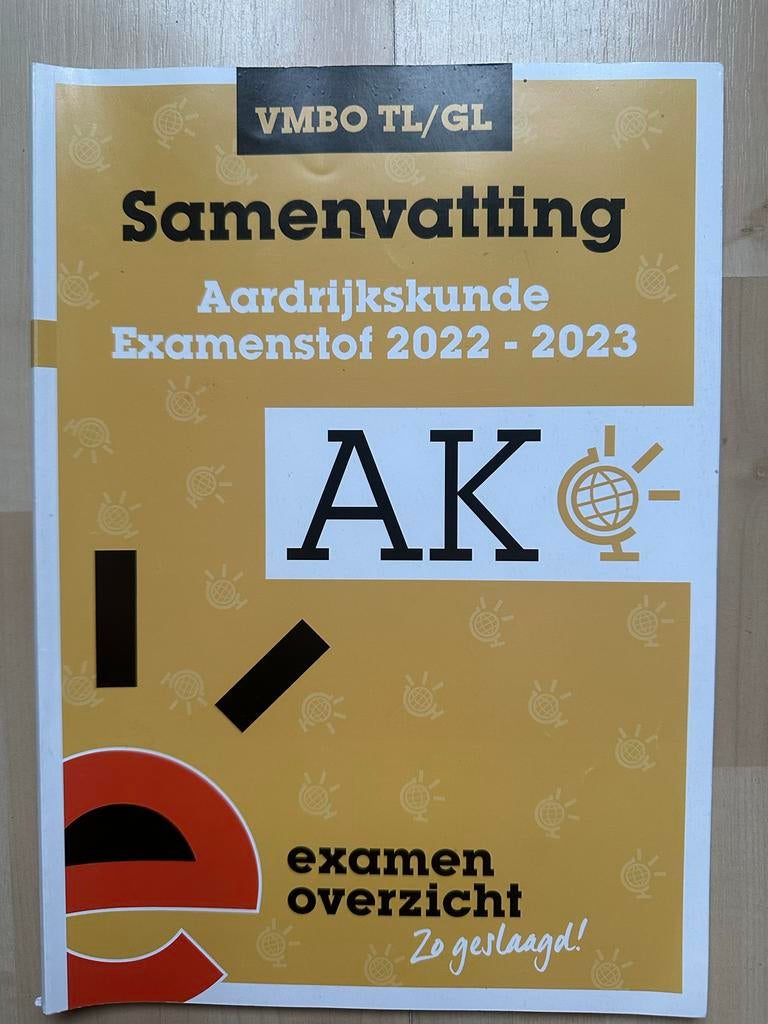 Samenvatting Aardrijkskunde Examenstof 2022/23 VMBO TL/GL, Ophalen of Verzenden, Gamma, Gelezen, LBO