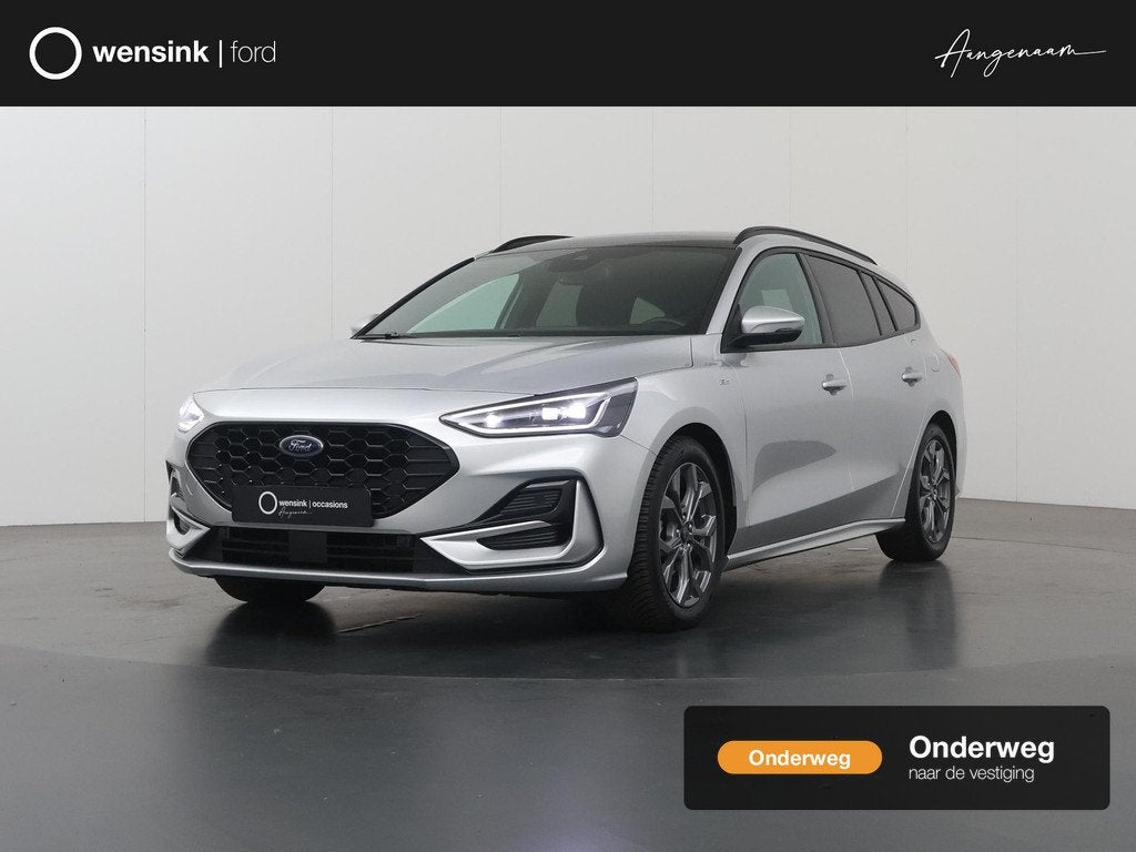 Ford Focus 1.0 EcoBoost Hybrid ST Line X | Trekhaak Afneemba, Auto's, Ford, Stof, Gebruikt, Automatische klimaatregeling, Bedrijf