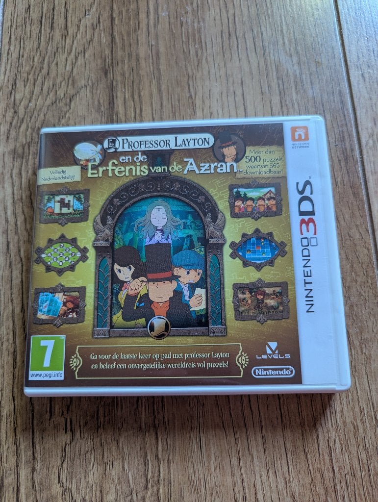 Nintendo 3DS Spel - Professor Layton en de Erfenis van Azran, Spelcomputers en Games, Avontuur en Actie, 1 speler, Ophalen of Verzenden