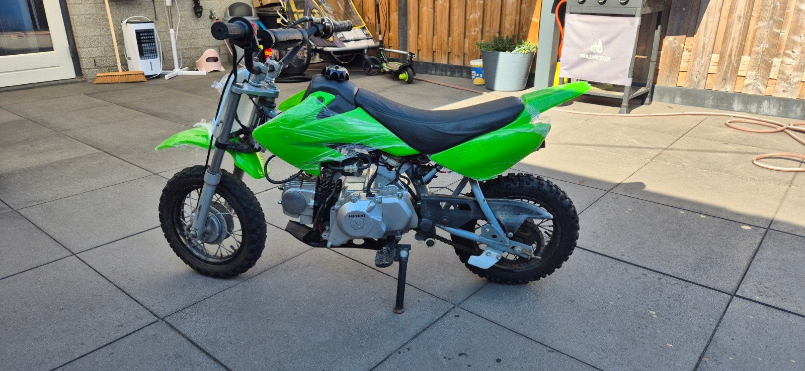 Groene Pitbike 110cc - Zo goed als nieuw, Ophalen, Onbekend, Schijfrem, Pitbike