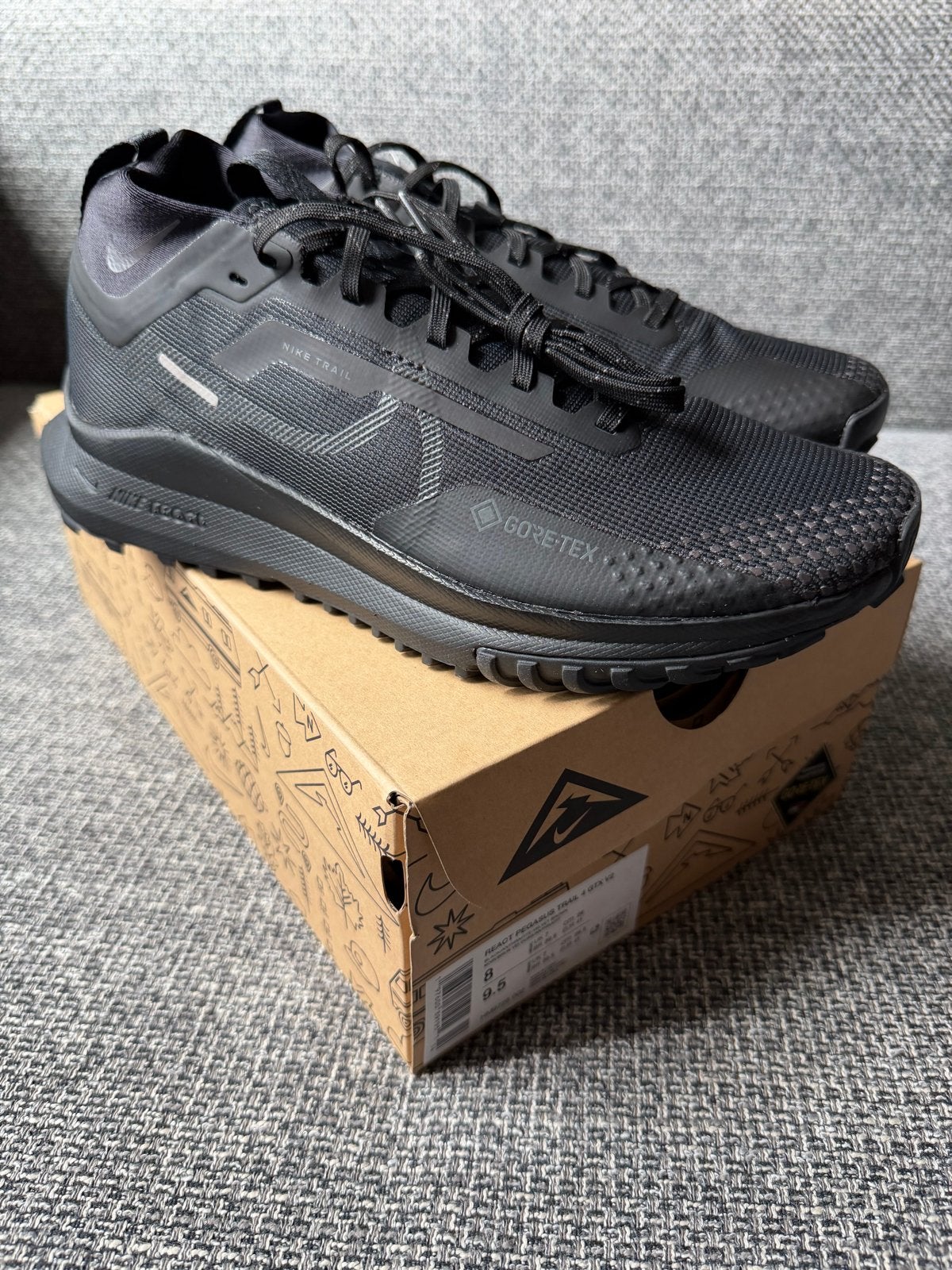 Nike React Pegasus Trail 4 Gore-Tex - Maat 41, Nieuw, Ophalen of Verzenden, Sportschoenen, Zwart