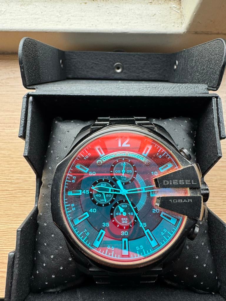 Diesel Horloge - Stijlvol en Robuust, Overige merken, Leer, Staal, Polshorloge