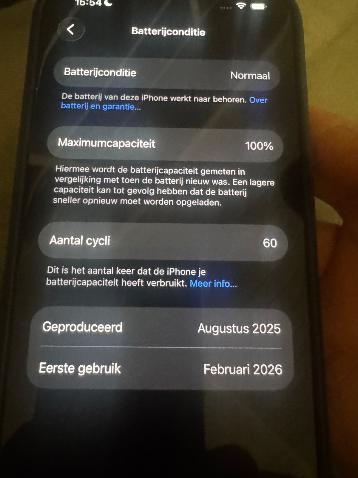 Foto 3 van iPhone 15 Pro 128GB - Zo goed als nieuw, 100% accu