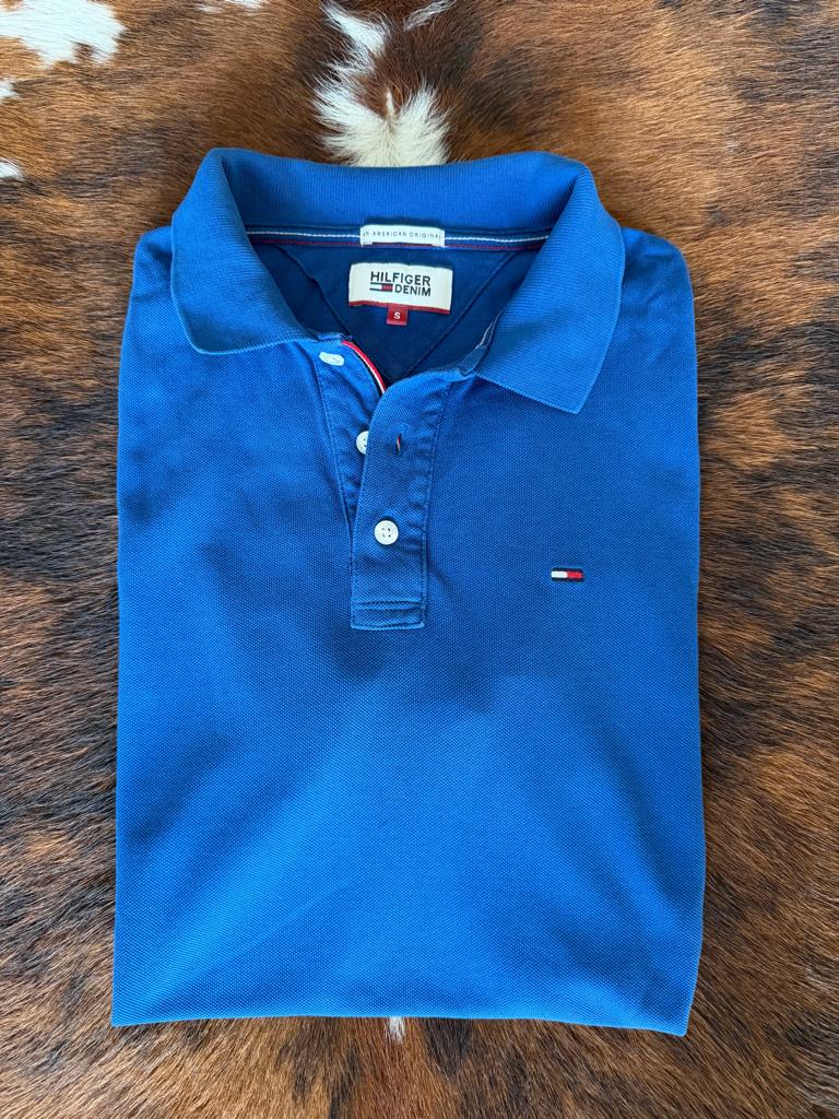 polo shirt - Hilfiger Denim - maat S , Blauw, Tommy Hilfiger, Ophalen of Verzenden, Gedragen