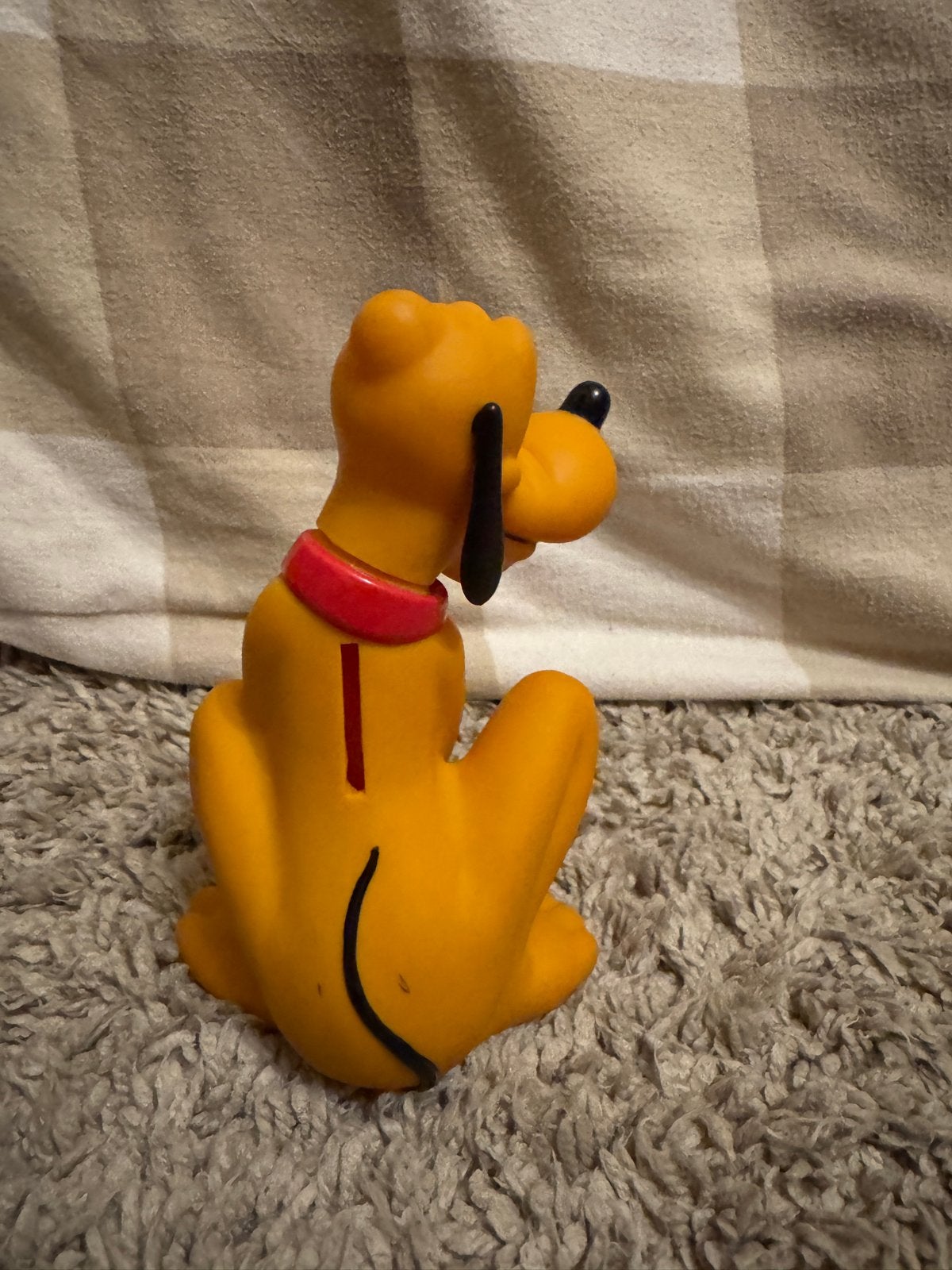 Vintage Disney Pluto spaarpot, Ophalen of Verzenden, Goofy of Pluto, Gebruikt, Beeldje of Figuurtje