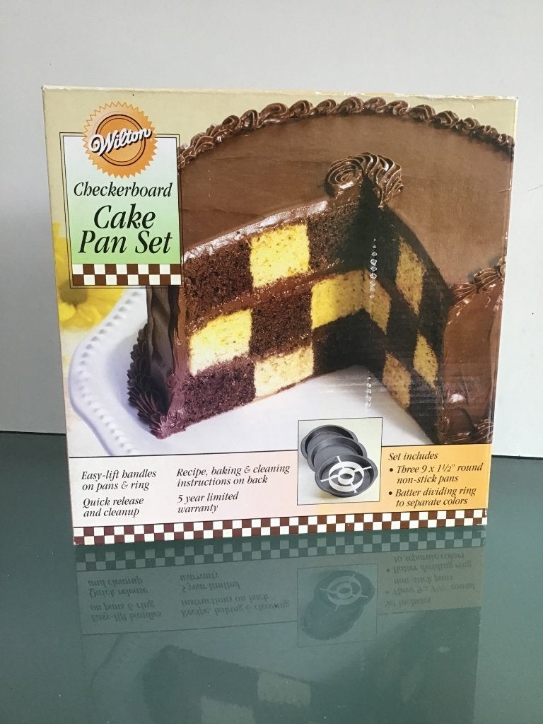 Wilton Checkerboard Cake Pan Set - Nieuw!, Verzenden, Nieuw, Taarten, Bakvorm