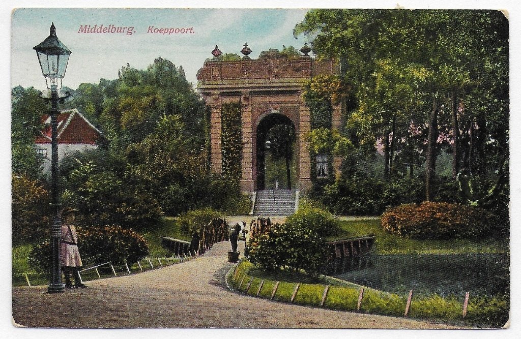 Middelburg Koepoort  Ansichtkaart uit 1915 ( B4152), Ophalen of Verzenden, Voor 1920, Gelopen, Zeeland