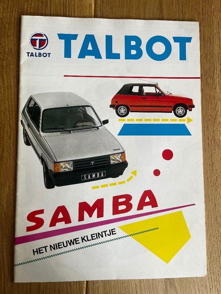 Talbot Samba autofolder brochure Cabriolet, Ophalen of Verzenden, Gelezen, Overige merken