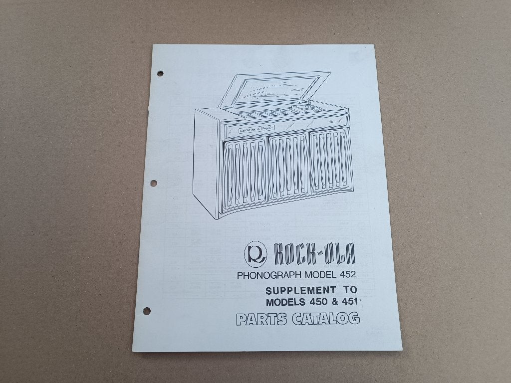 Parts Catalogus Rock-Ola 450/451 (1973) jukebox, Ophalen of Verzenden, Gebruikt, 1950 tot 1960, Seeburg