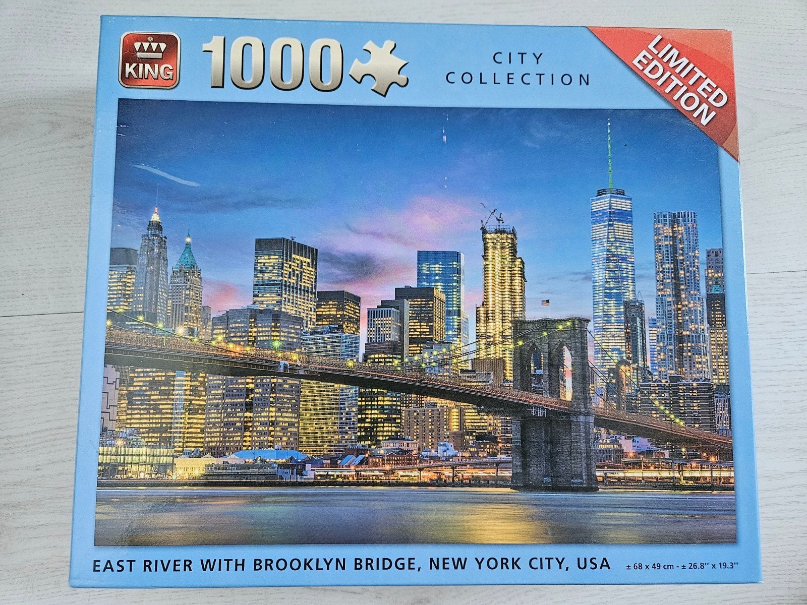 King - Brooklyn Bridge, Ophalen of Verzenden, 500 t/m 1500 stukjes, Zo goed als nieuw, Legpuzzel