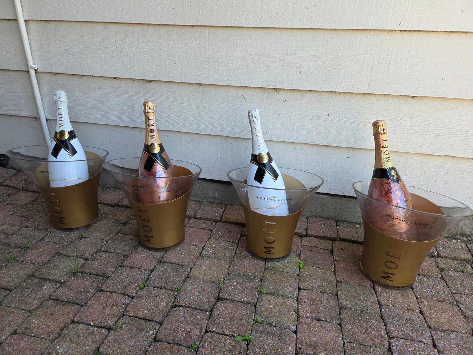 Moet & Chandon Champagne koelers gebruikt incl dummy fles, Verzamelen, Wijnen, Ophalen of Verzenden, Nieuw, Frankrijk, Champagne
