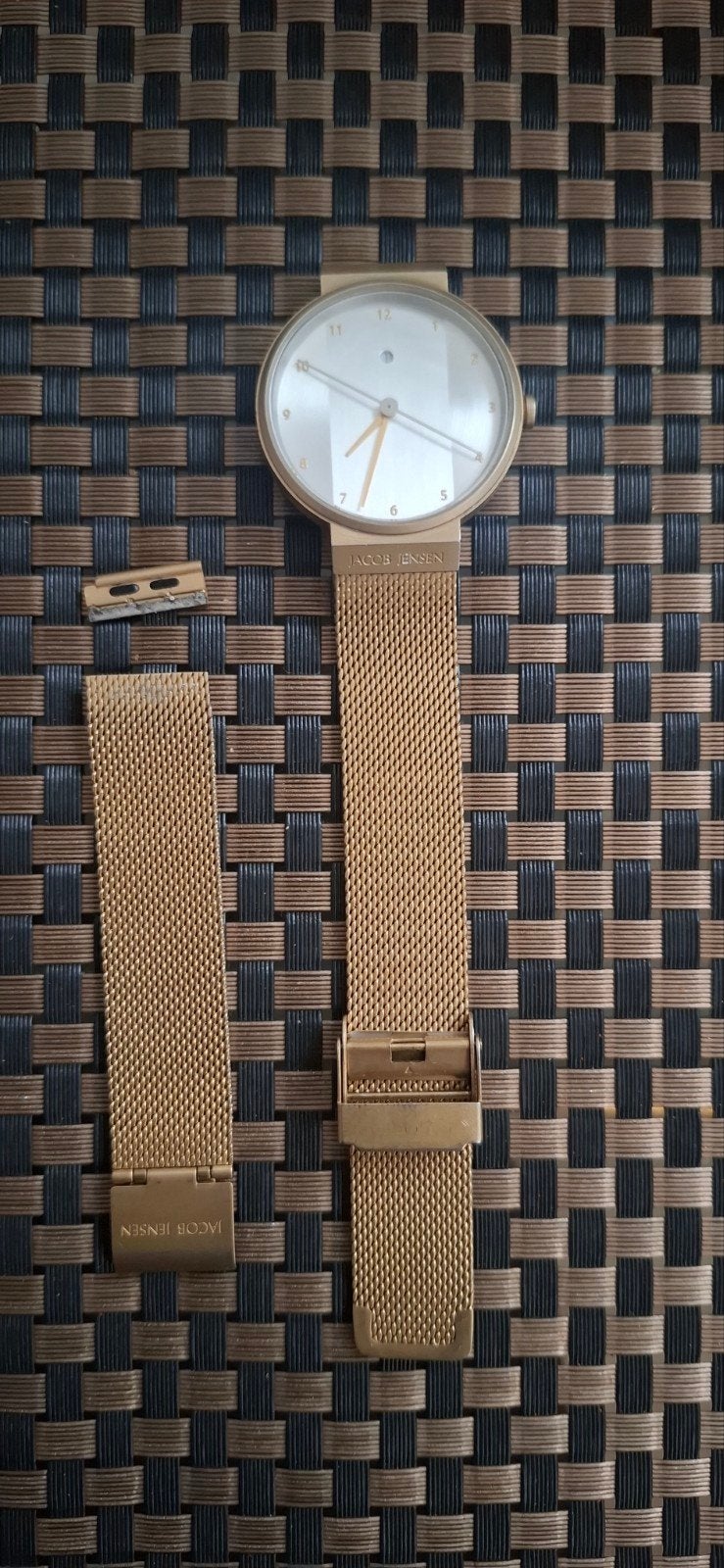 Jacob Jensen New Series 783 horloge (defecte band), Overige merken, Gebruikt, Polshorloge, Ophalen of Verzenden