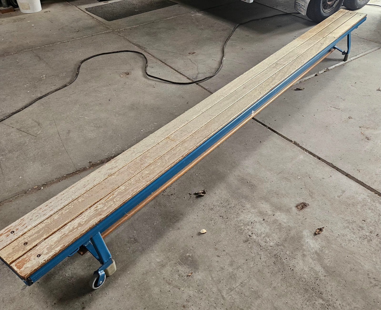 3 x gymnastiekbank, blauw. 360 cm. Uit de 90's, Ophalen