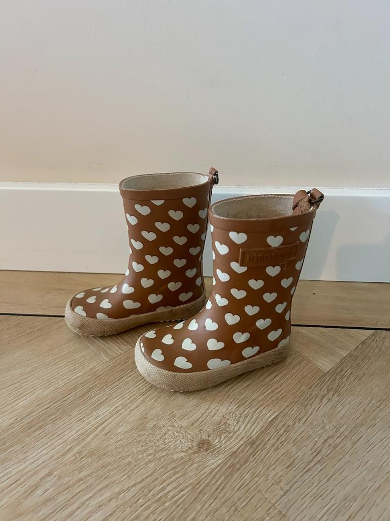 Z.g.a.n. Regenlaarzen met hartjes, Bisgaard, maat 22, Kinderen en Baby's, Babykleding | Schoentjes en Sokjes, Meisje, Laarsjes
