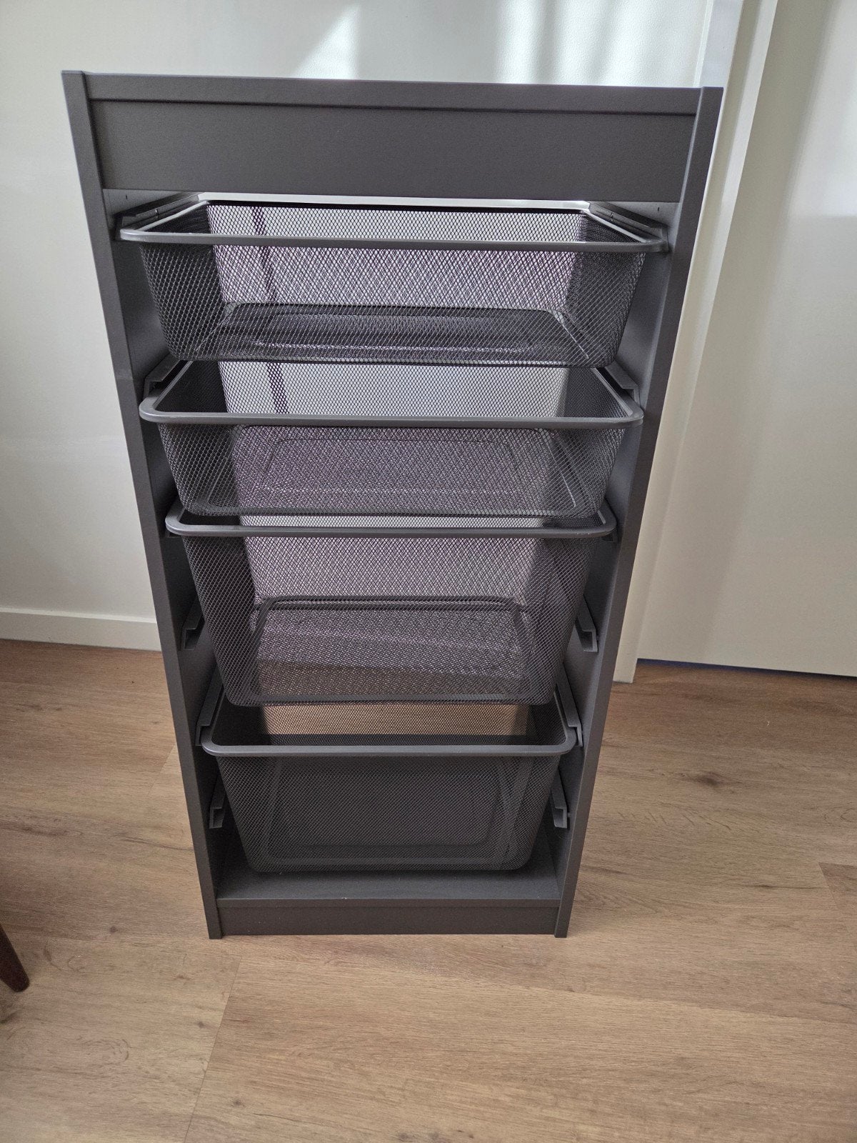 IKEA trofast Ladeblok met 4 metalen manden - Donkergrijs, Ophalen, Zo goed als nieuw
