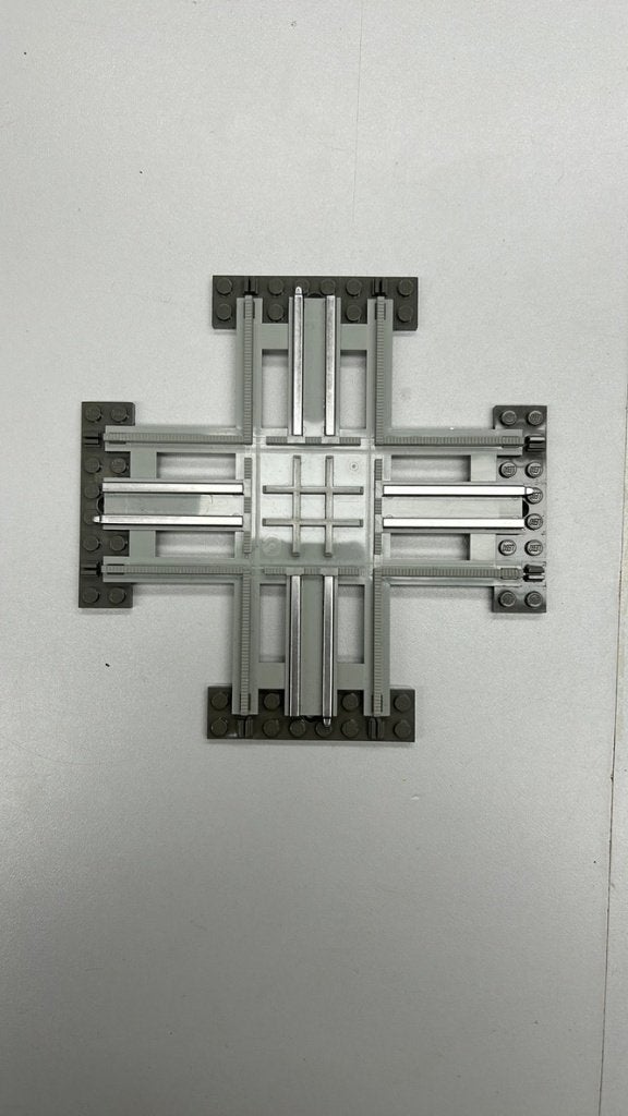 SB2417 Lego trein kruising 12 v, Ophalen of Verzenden, Gebruikt