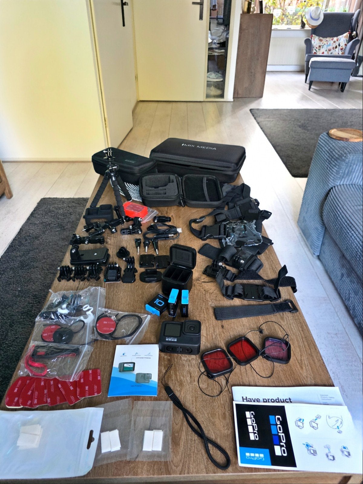 GoPro HERO9 Black – compleet pakket met veel accessoires – z