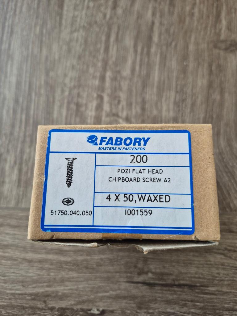 RVS schroeven 4x50mm, 50 tot 100 mm, Schroeven, Nieuw, Ophalen of Verzenden