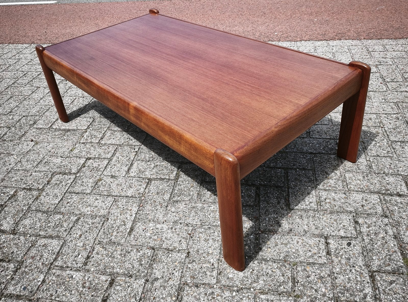Prachtige Deense vintage jaren 60 teak salontafel, Huis en Inrichting, Tafels | Salontafels, Ophalen, 100 tot 150 cm, Teakhout