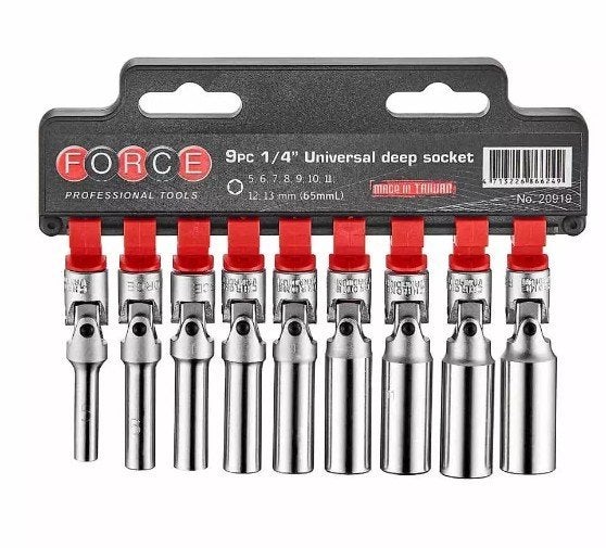 1/4\" Kniegewricht Doppenset 9-delig Force, Ophalen of Verzenden, Nieuw