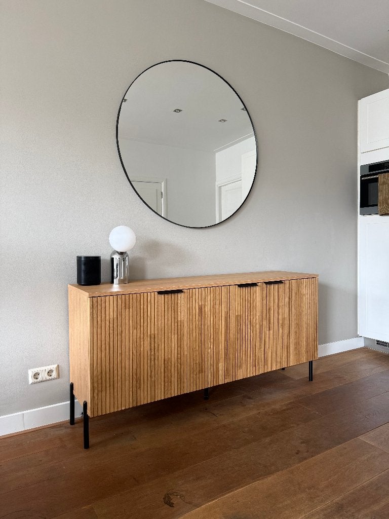 Wehkamp Home Dressoir Joss - Eikenhouten deuren, Huis en Inrichting, Ophalen, 150 tot 200 cm, Zo goed als nieuw, Modern
