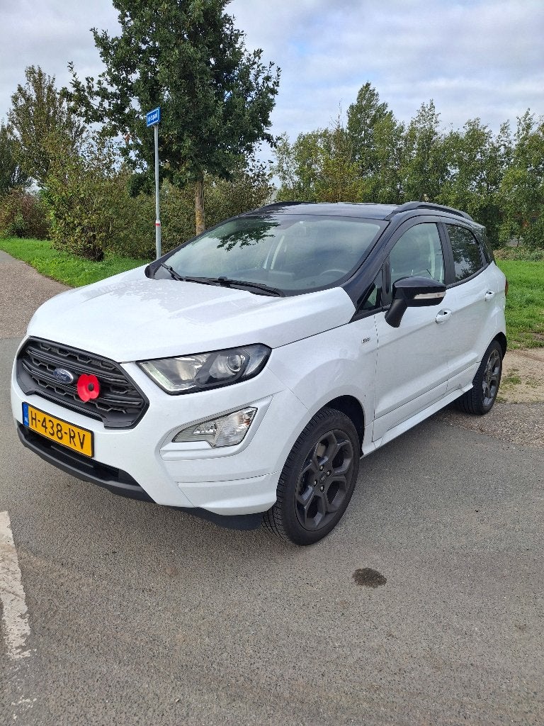 Ford Ecosport 1.0 Ecoboost 125pk AUT 2019 Wit, Auto's, Voorwielaandrijving, Dealer onderhouden, 125 pk, Zwart
