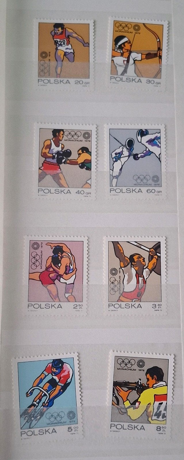 Polen  1972  Olympische Spelen München 72 postfris, Ophalen of Verzenden, Polen, Postfris