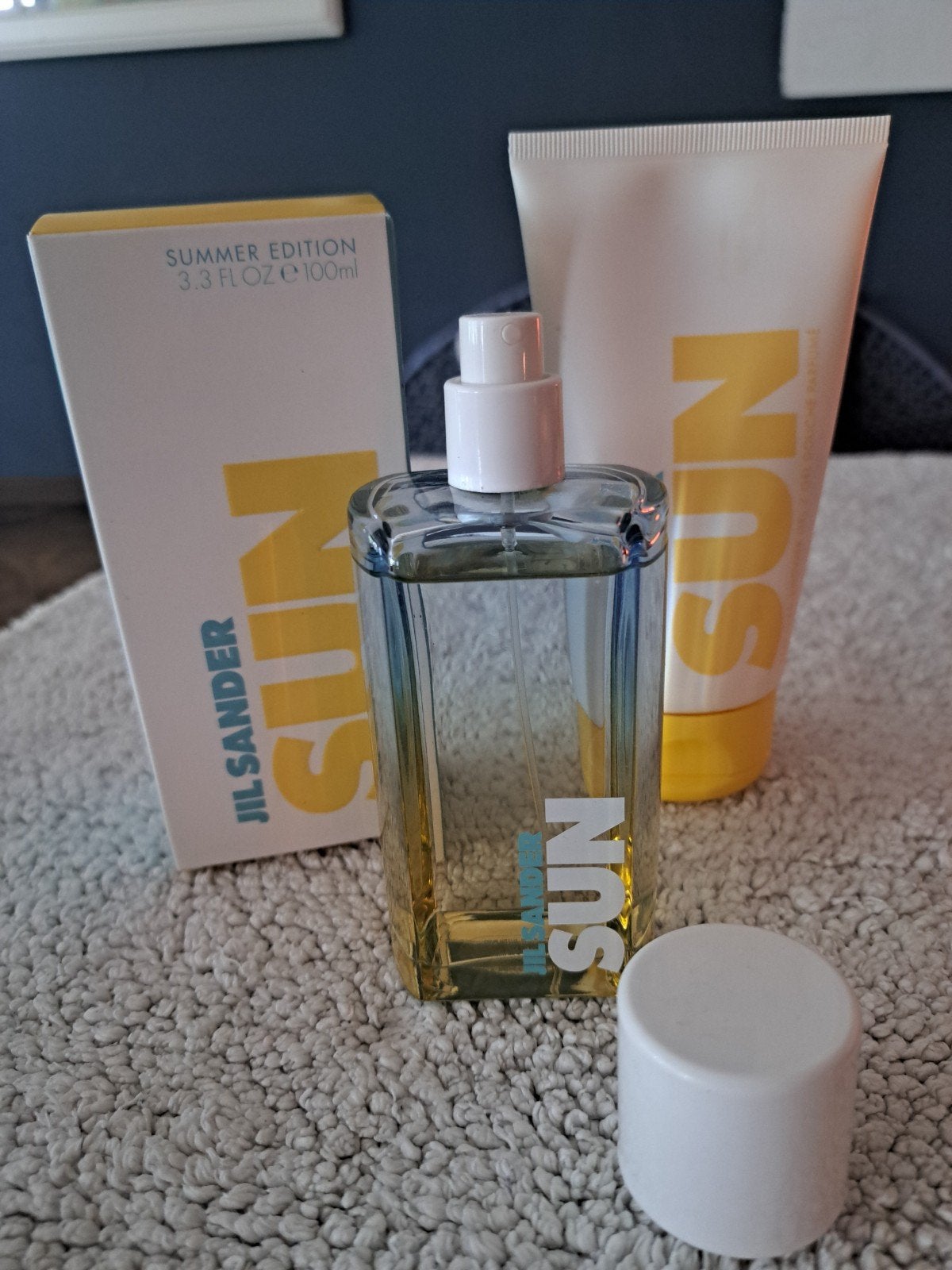 Jil Sander Sun Summer edition parfum en douchegel dames., Ophalen of Verzenden, Gebruikt