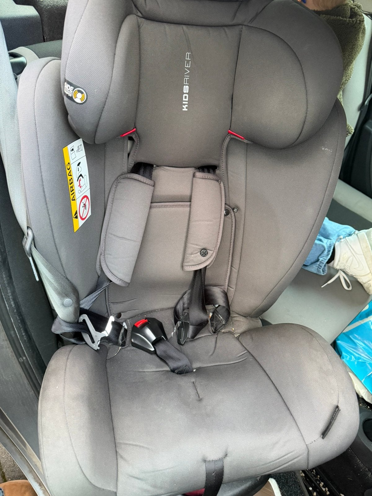 Kidsriver 360 graden draaibaar autostoel met baby inzet, Slaapstand, Zo goed als nieuw, Isofix, Ophalen