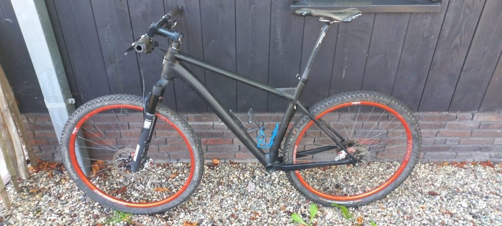 Carbon mountainbike ''29 – Project / Onderdelen, Gebruikt, Hardtail, Heren, Schijfrem
