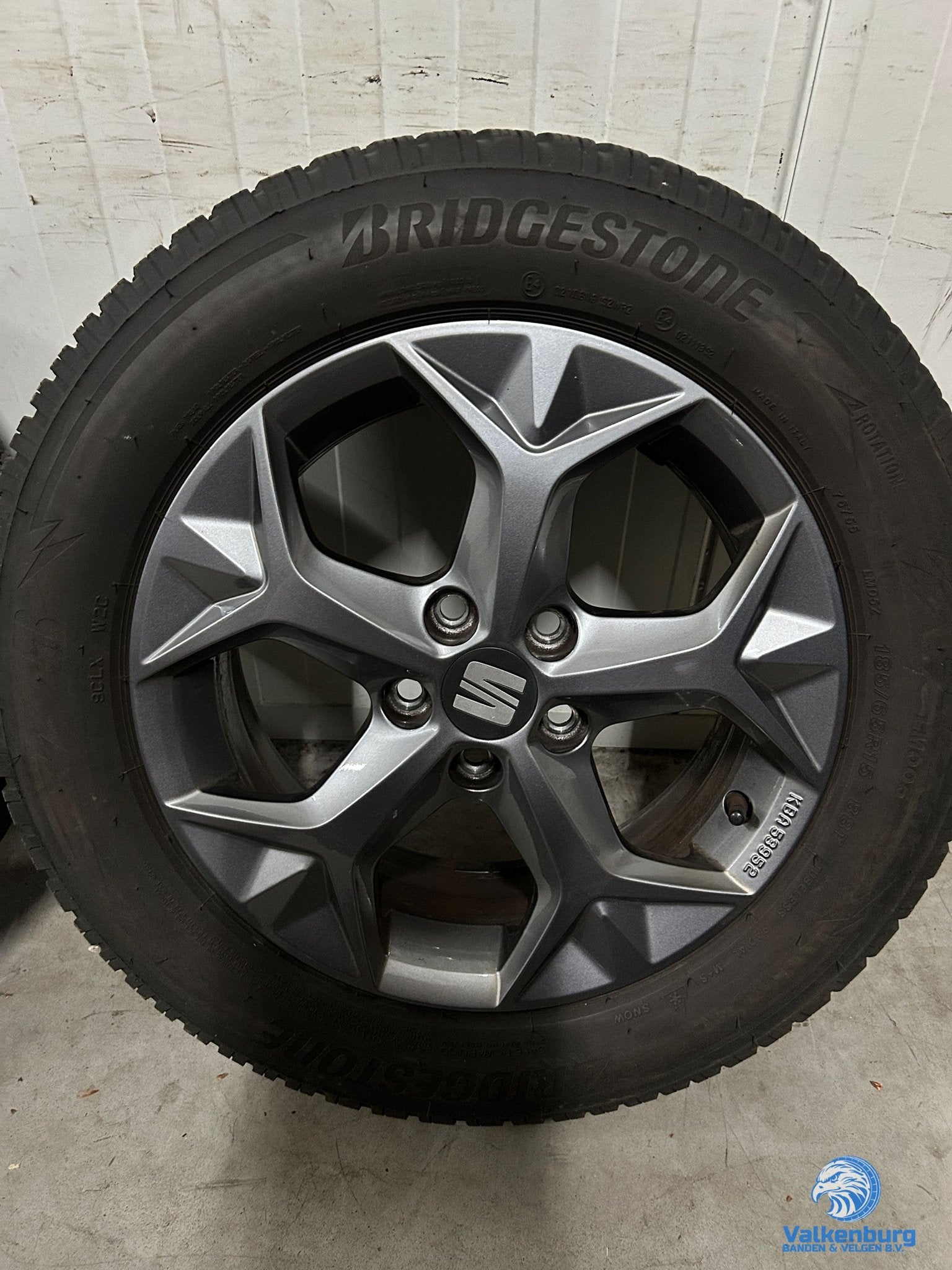 6mm! Originele Seat Ibiza 15 inch antraciete velgen 5x100 wi, Gebruikt, 15 inch, -, -