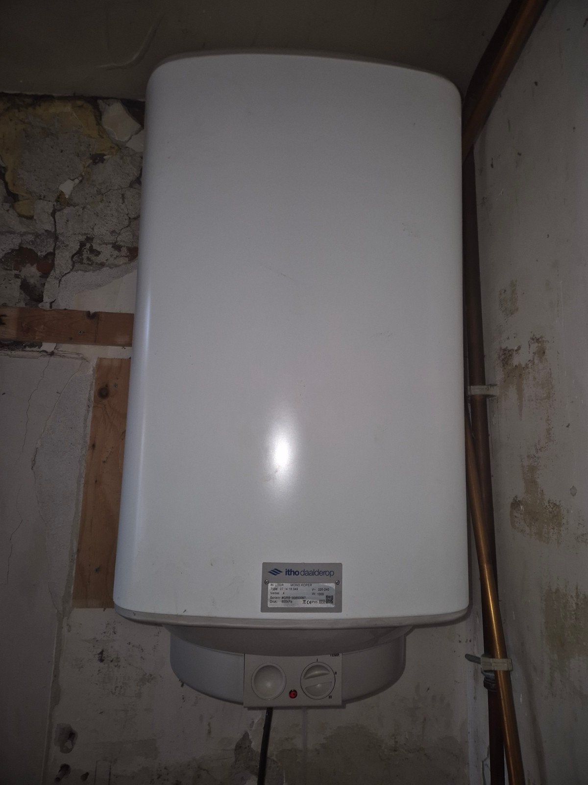 Itho Daalderop 80 Liter Mono Koper Boiler - Goede Staat, Ophalen, Gebruikt