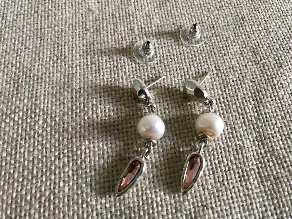 Zamak oorbellen (70) parel en kristal, Sieraden, Tassen en Uiterlijk, Met kristal, Overige materialen, Nieuw, Ophalen of Verzenden