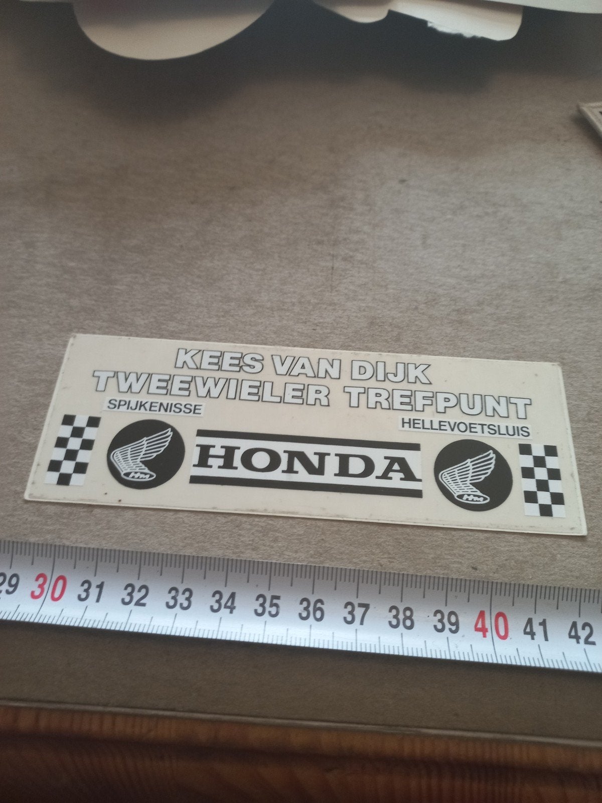 Vintage Honda Dealer Sticker - Kees van Dijk Tweewieler, Ophalen of Verzenden
