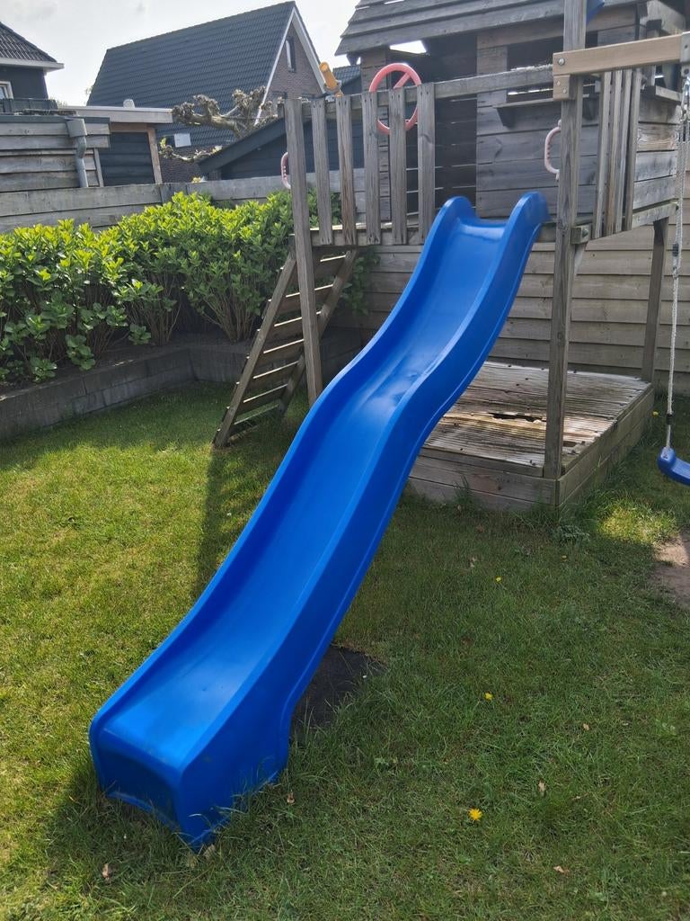 Wickey glijbaan 300cm lang blauw, Ophalen, Gebruikt, Glijbaan, Aanbouwonderdeel