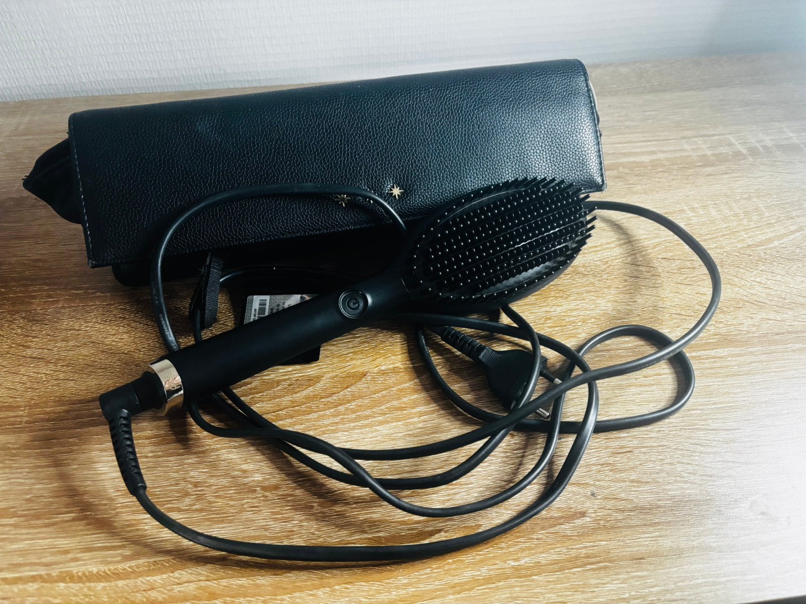 GhD Glide/Elektrische Stijlborstel (Zo Goed Als Nieuw) + Tas, Ophalen of Verzenden, Zo goed als nieuw, Krultang of Stijltang