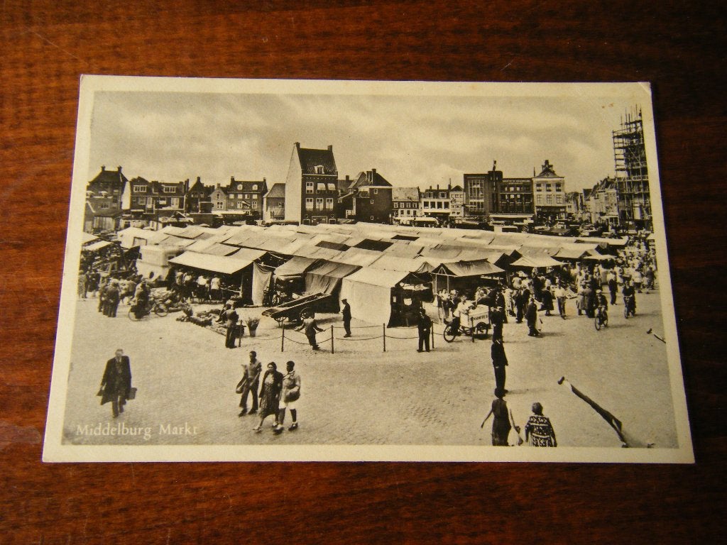 R41 - Middelburg - Markt - Kramen - 1952 - Mooi/Oud, Ophalen of Verzenden, 1940 tot 1960, Zeeland