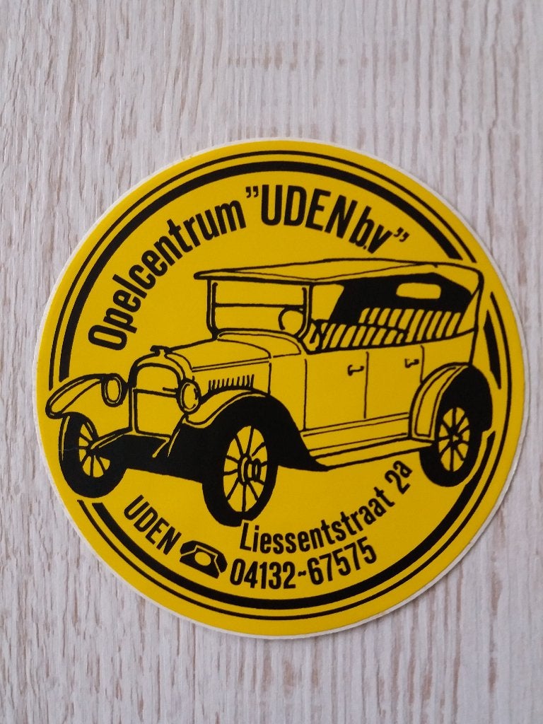 sticker Opelcentrum UDEN b.v te UDEN, Ophalen of Verzenden, Zo goed als nieuw, Auto of Motor
