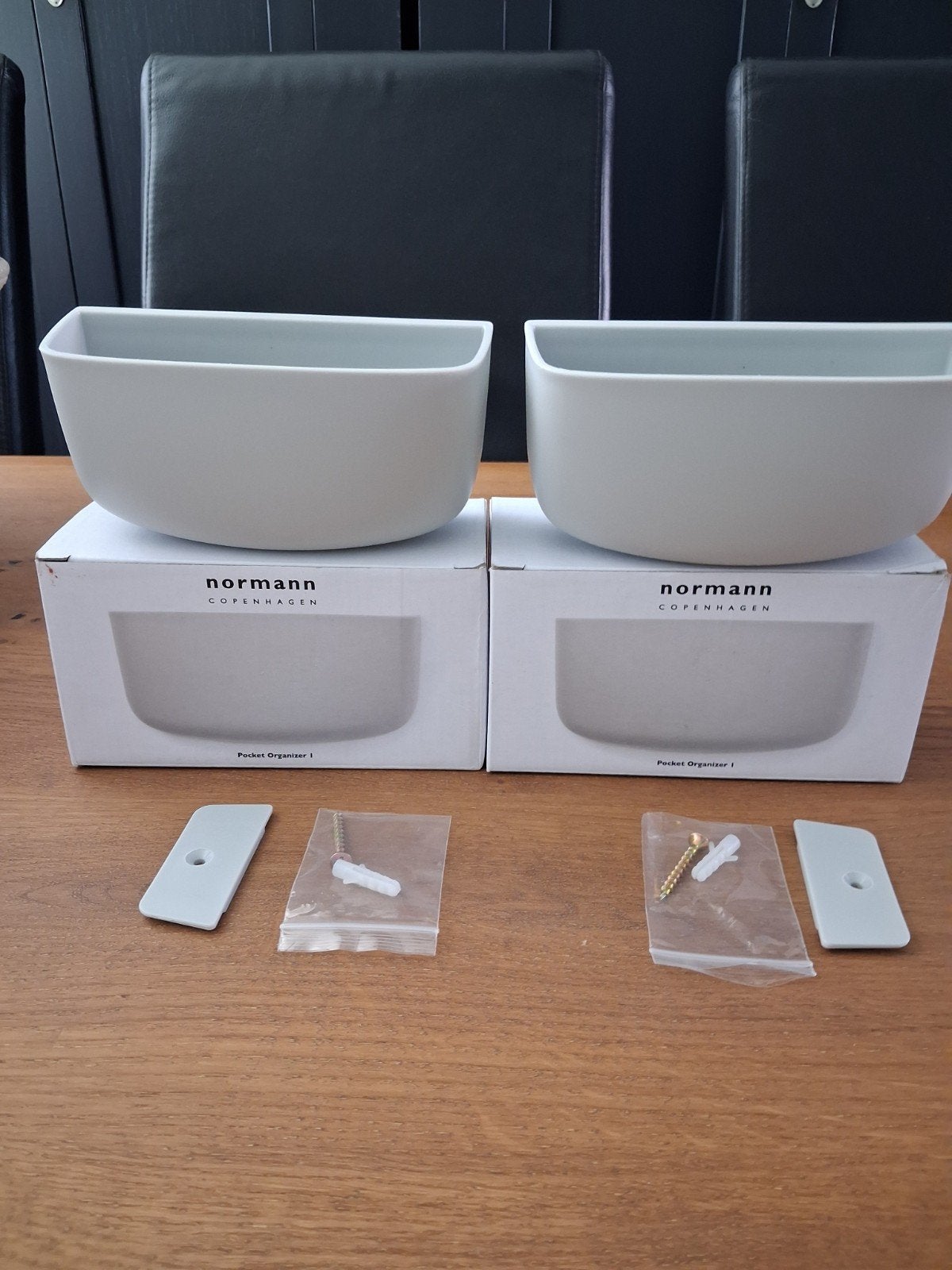 NORMANN COPENHAGEN 2 pocket organizers formaat 1 lichtgrijs, Antiek en Kunst, Ophalen of Verzenden