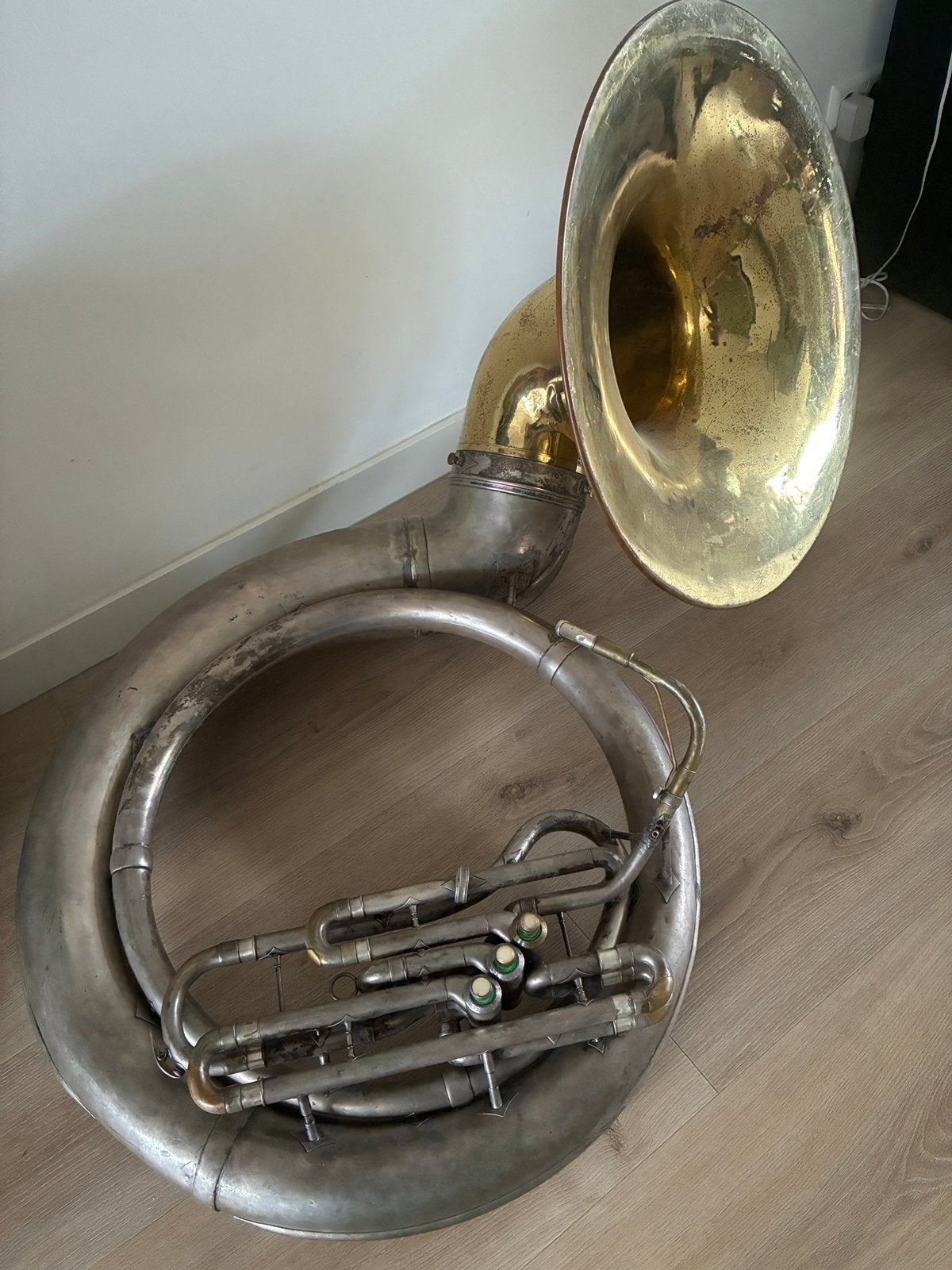 Frank Holton BB Jumbo Sousafoon 1939 – Short Action, Ophalen, Gebruikt, Koperblazer