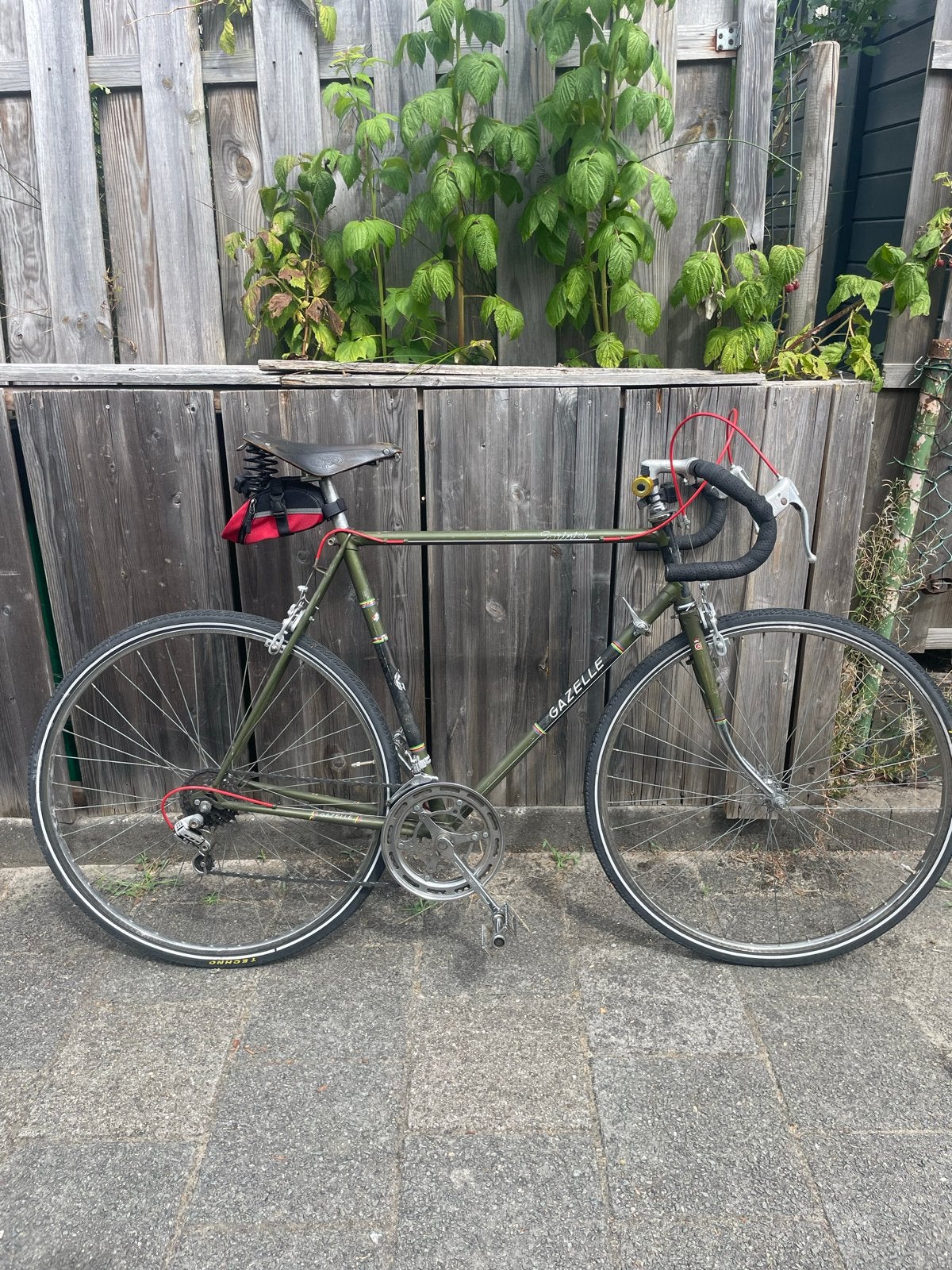 Vintage Gazelle racefiets - Groen 57cm, Fietsen en Brommers, Fietsen | Racefietsen, Ophalen, Gebruikt, Staal, 57 tot 61 cm