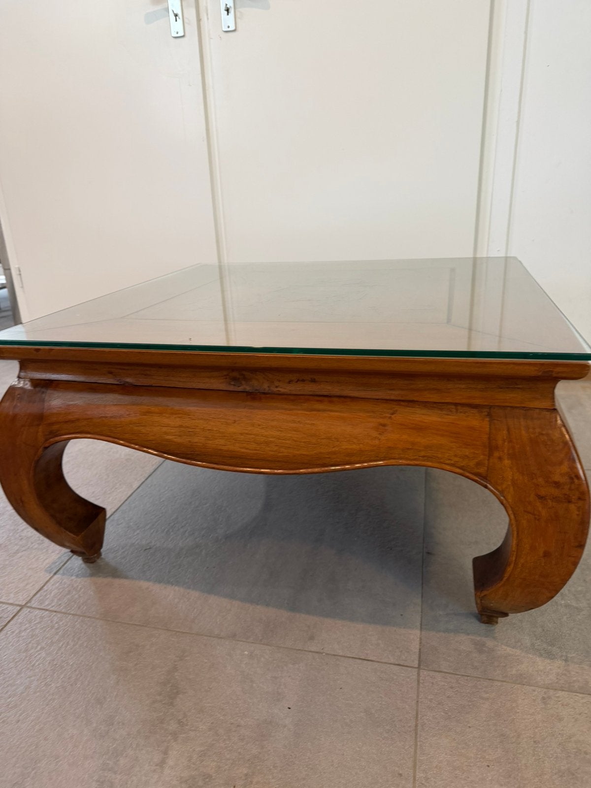 Prachtig salontafel opium  bijzettafel 79 x 79, Ophalen, Zo goed als nieuw, Rechthoekig, 75 cm of meer