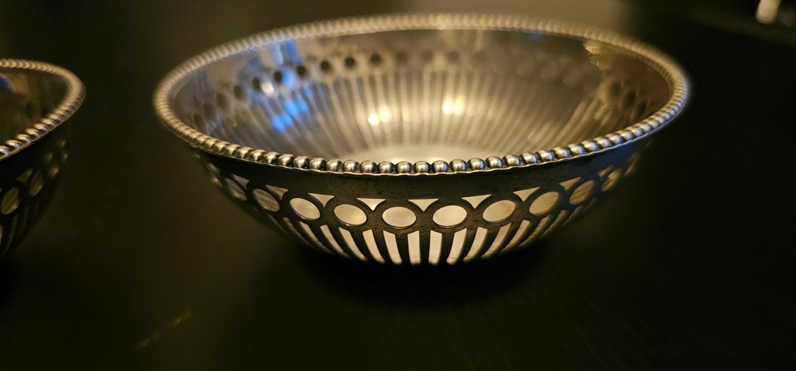 Verzilverd bonbonmandje Keltum vintage Per Stuktage, Antiek en Kunst, Ophalen of Verzenden