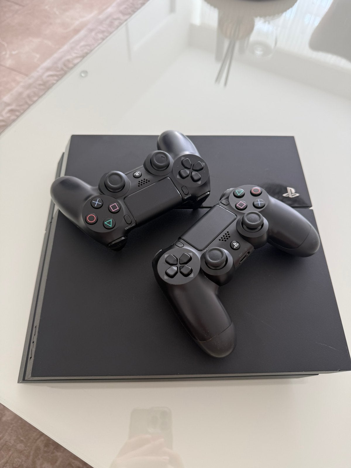 PS4, Spelcomputers en Games, Spelcomputers | Sony PlayStation 4, Ophalen, Zo goed als nieuw, Met 2 controllers, Slim