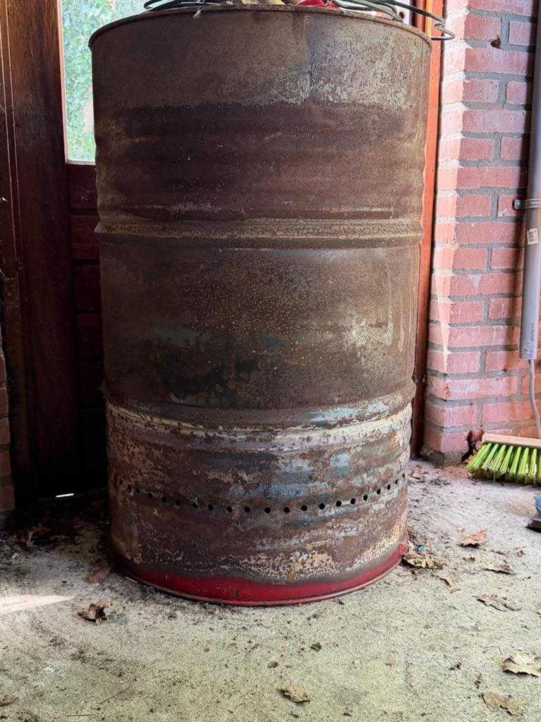 Gratis! Vuurton 200 liter, Tuin en Terras, Ophalen, Gebruikt, Vuurton