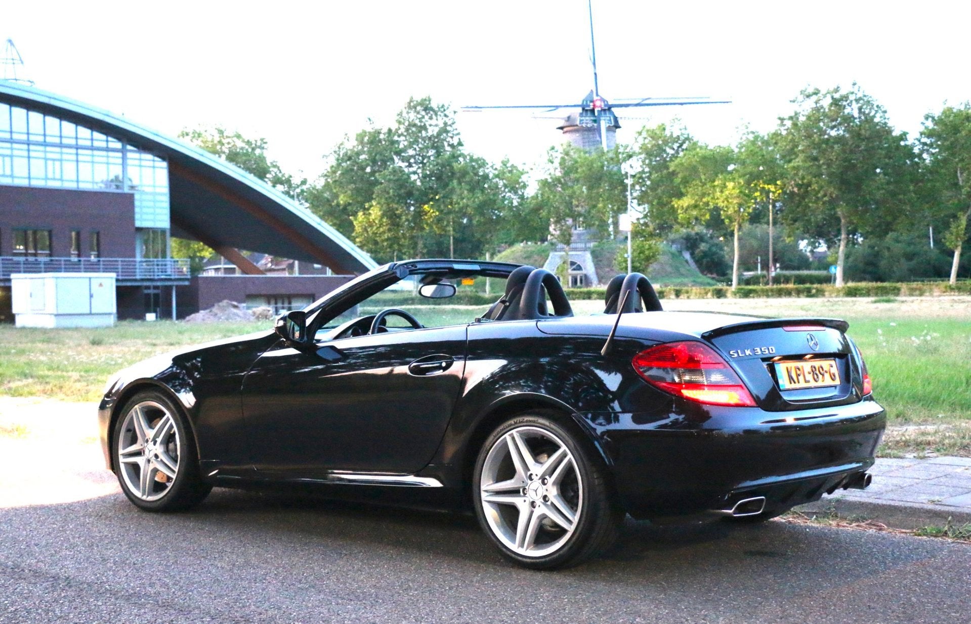 Mercedes-Benz SLK-klasse 350 3.5 V6 AMG Roadster 7G-Tronic A, Auto's, Automaat, Achterwielaandrijving, Gebruikt, Zwart