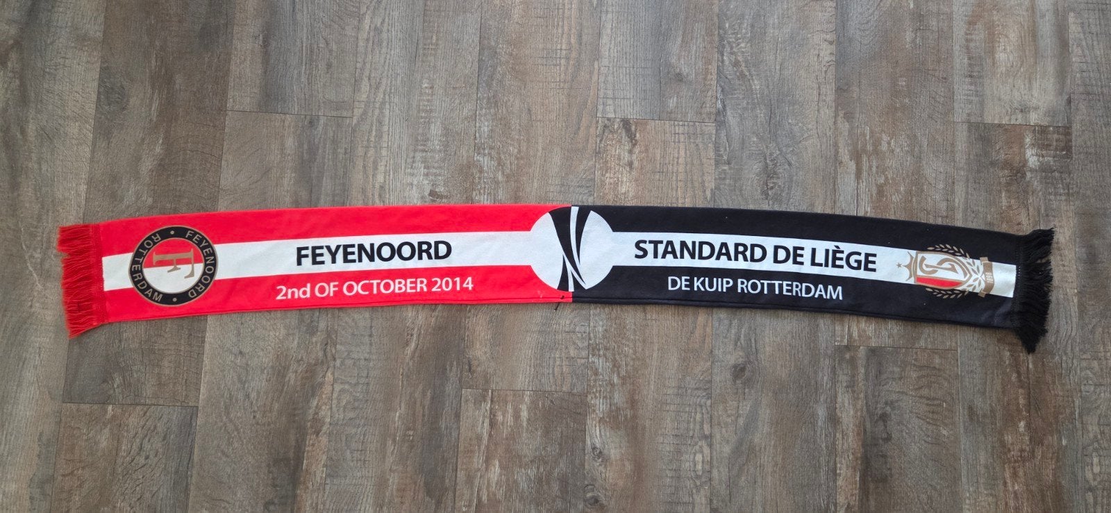 Sjaal Feyenoord - Standard Luik, Ophalen of Verzenden, Zo goed als nieuw, Feyenoord, Vaantje of Sjaal