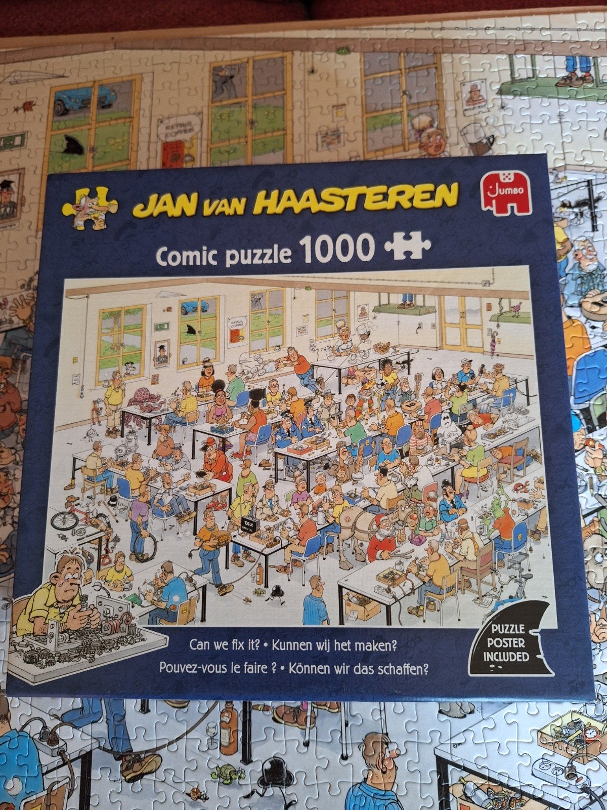 Jan van Haasteren Comic Puzzel 1000 stukjes - Can we fix it?, Hobby en Vrije tijd, Denksport en Puzzels, Ophalen, 500 t/m 1500 stukjes