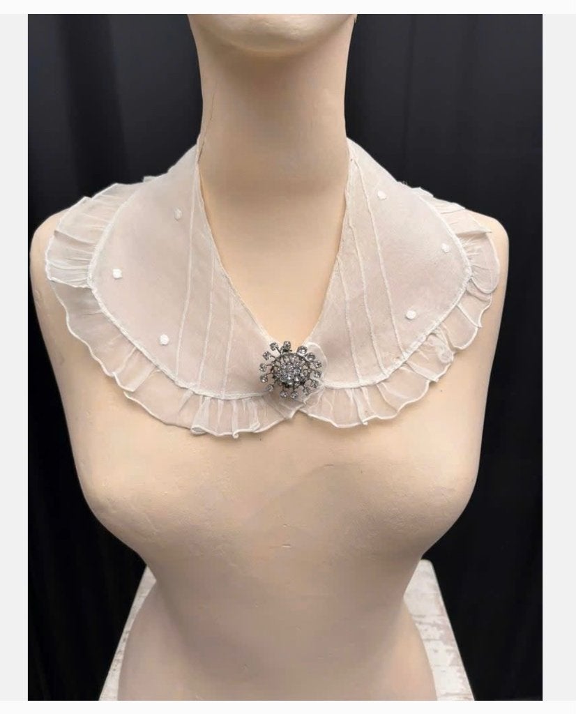 Heel oud antiek kraagje met gratis broche, Ophalen of Verzenden, Dames