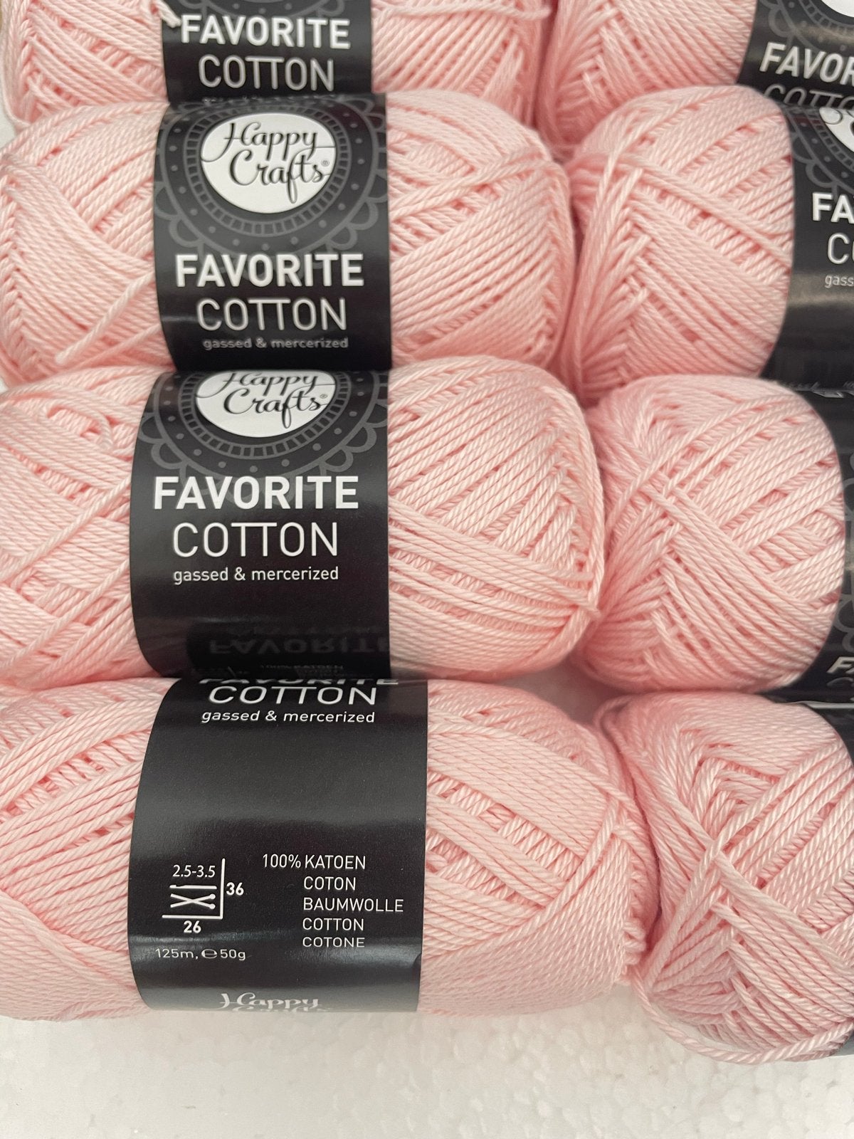 Happy Crafts Favorite Cotton - Roze Katoen Garen, -, Breien of Haken, -, Nieuw